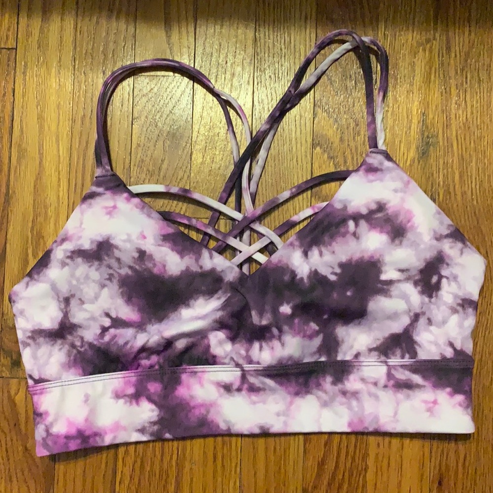 Joy Lab purple tie dye sports bra